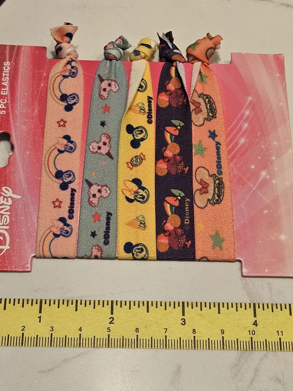 Disney Elastic Hair Ties - Minnie & Mickey Park Snacks - 5 Pack
